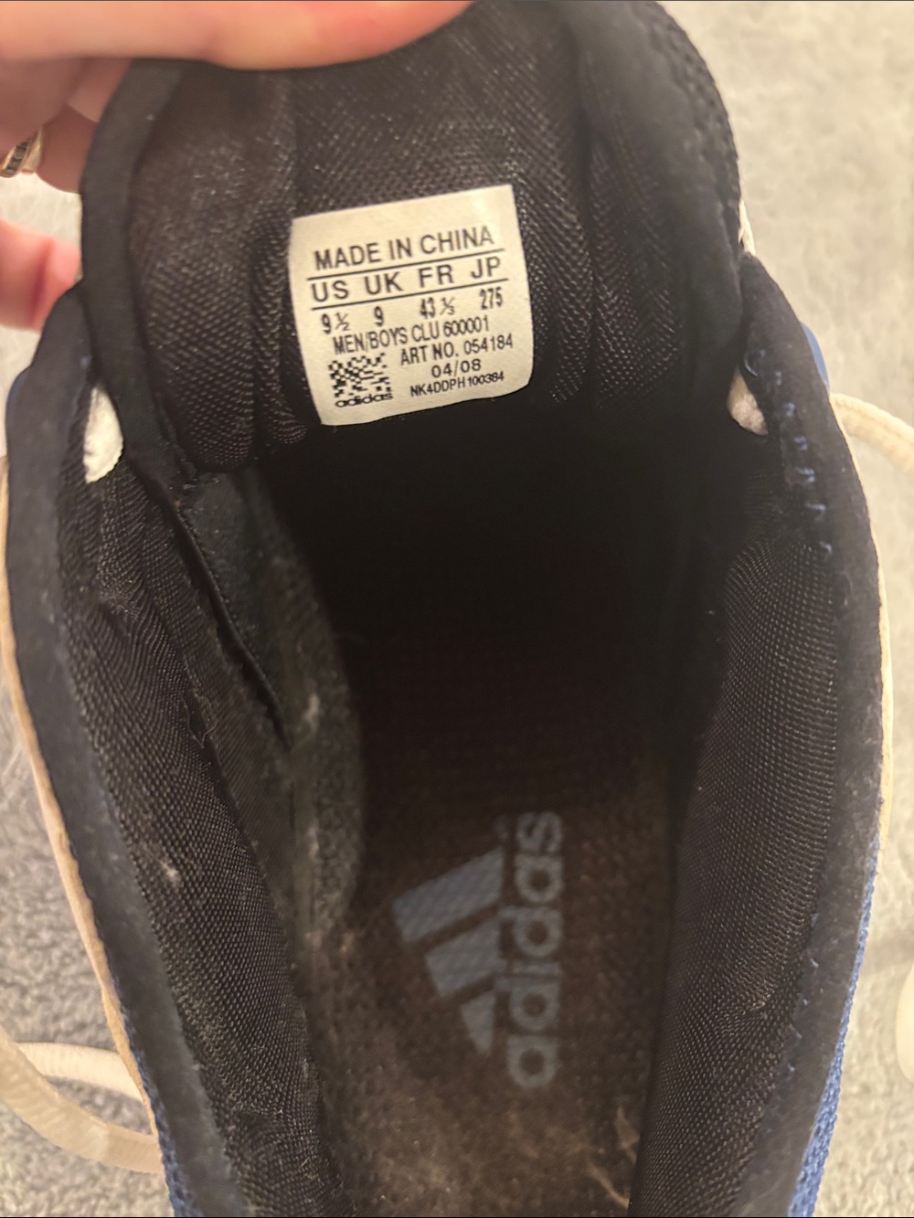 adidas Men’s Navy Black White Athletic Trainers - Picture 6 of 8